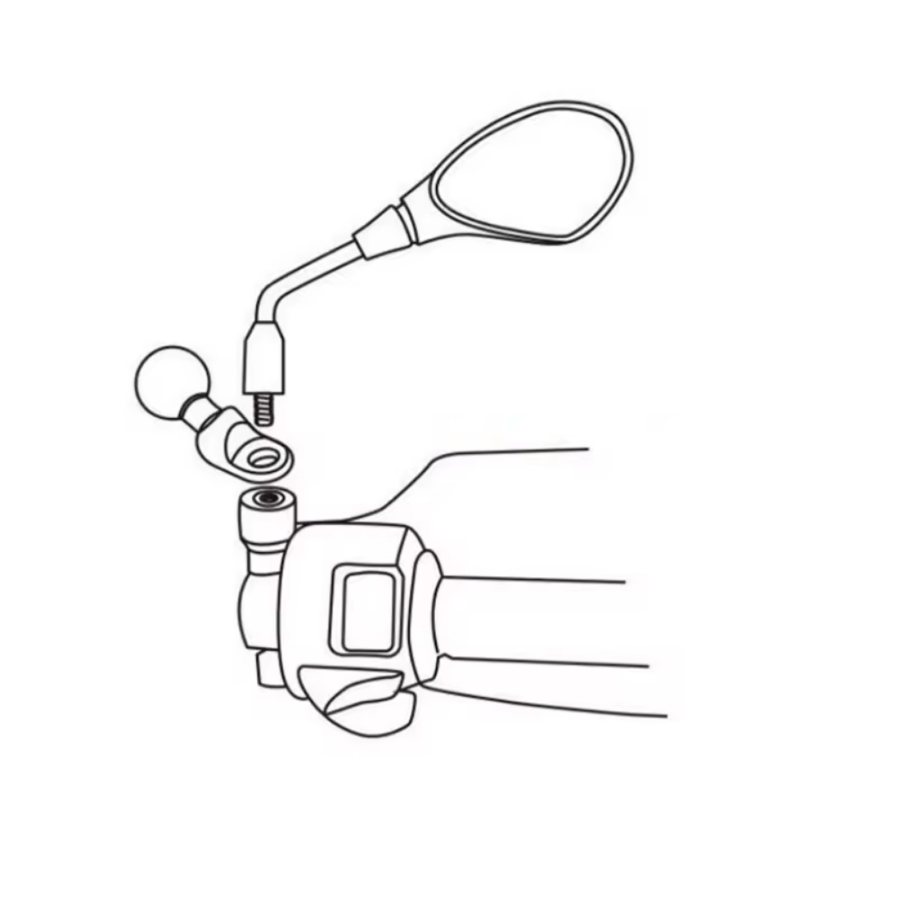 AYNA BAĞLANTILI MOTOSİKLET TELEFON TUTUCU APARATI – 10MM DELİKLİ MONTAJ APARATI